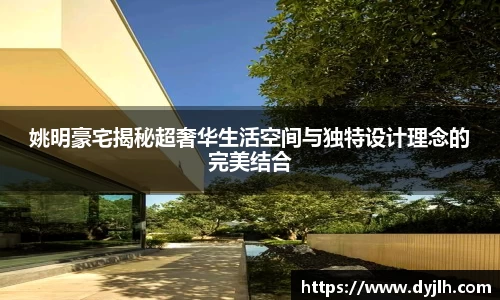 姚明豪宅揭秘超奢华生活空间与独特设计理念的完美结合